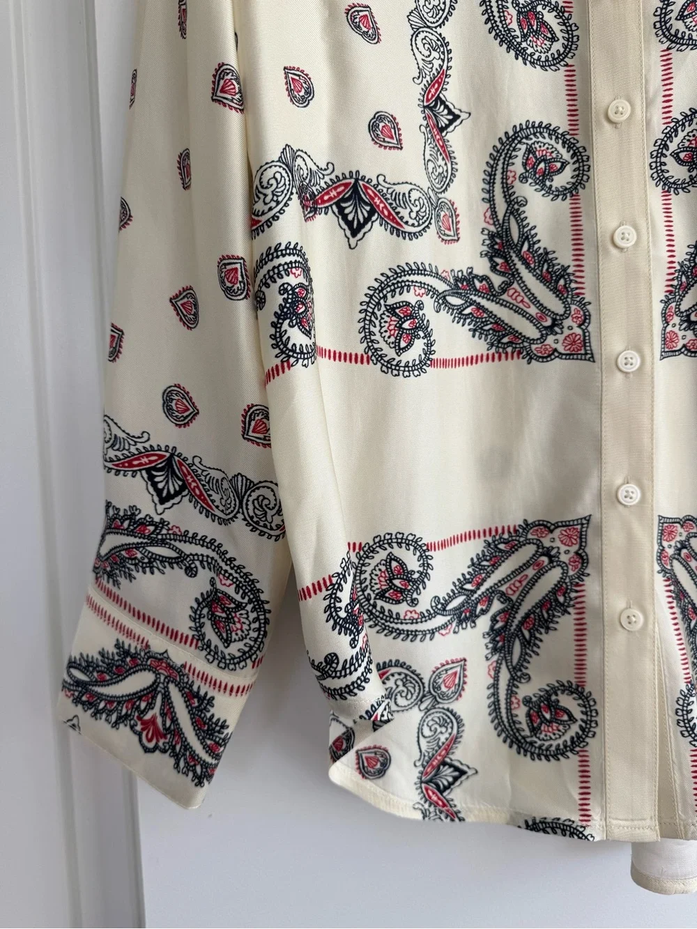 NWOT J Crew paisley viscose silky longsleeve button up blouse